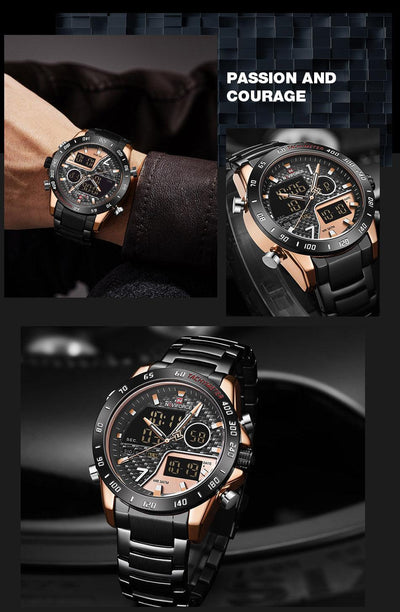 RELOJ HOMBRE NAVIFORCE BLACK - NOVARIS