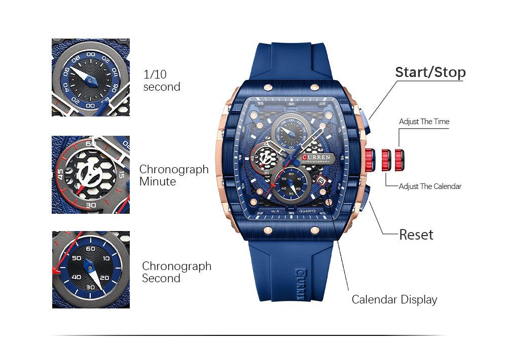 RELOJ HOMBRE AZUL CURREN - NOVARIS