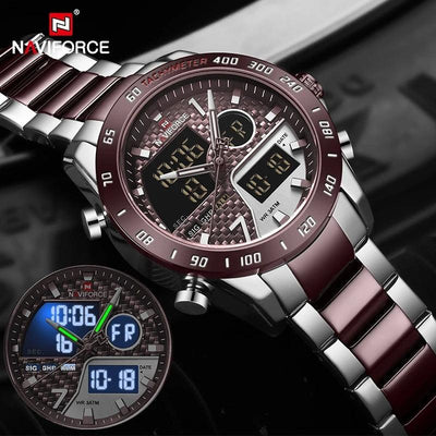 RELOJ HOMBRE SILVER/BROWN NAVIFORCE - NOVARIS