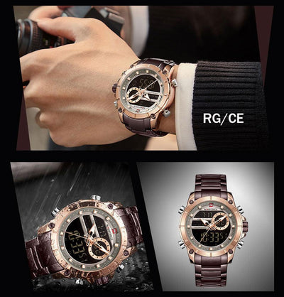 RELOJ HOMBRE MARRON NAVIFORCE - NOVARIS