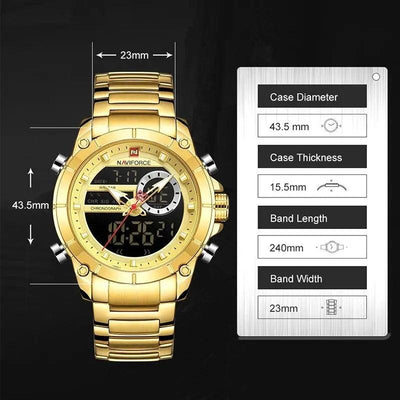 RELOJ HOMBRE  GOLD NAVIFORCE - NOVARIS