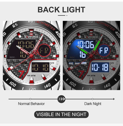 RELOJ HOMBRE PLATEADO NAVIFORCE - NOVARIS