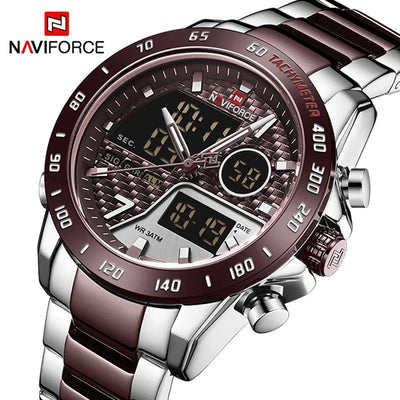 RELOJ HOMBRE SILVER/BROWN NAVIFORCE - NOVARIS