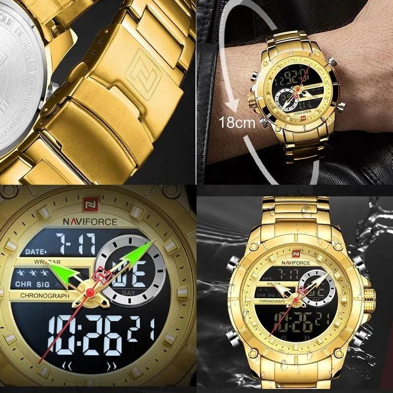 RELOJ HOMBRE  GOLD NAVIFORCE - NOVARIS