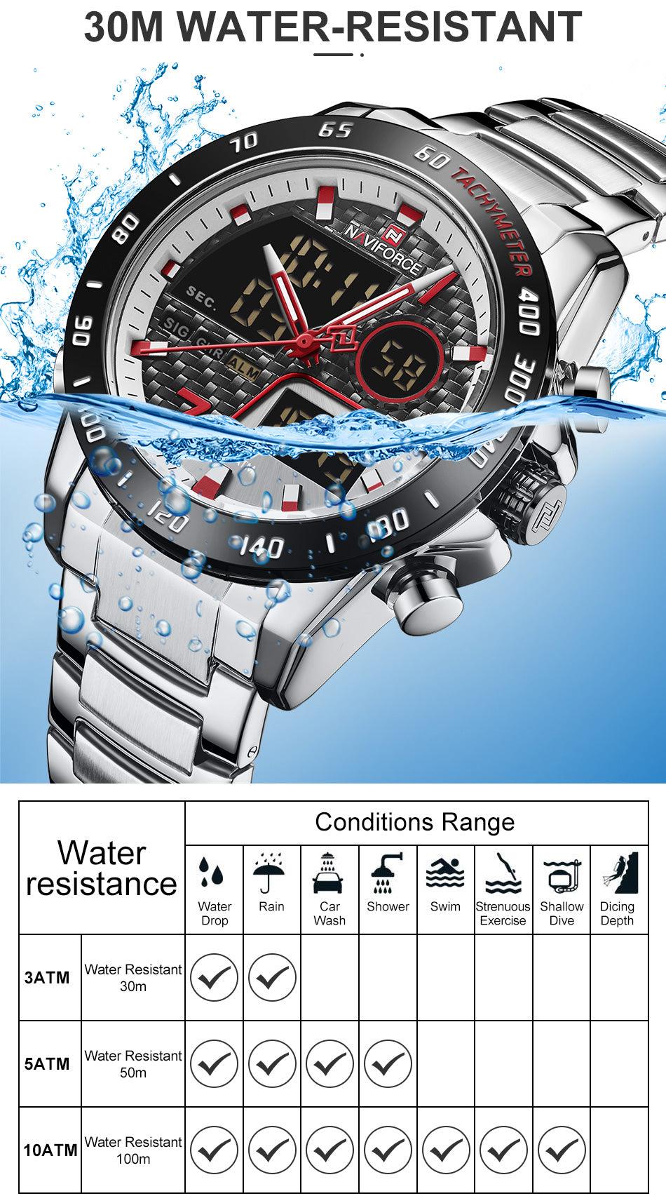 RELOJ HOMBRE PLATEADO NAVIFORCE - NOVARIS