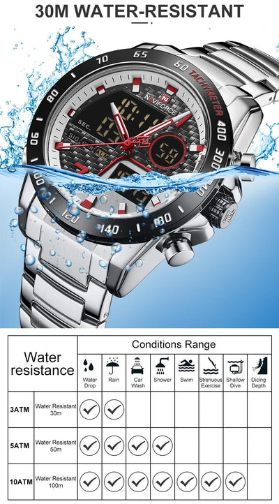 RELOJ HOMBRE PLATEADO NAVIFORCE - NOVARIS