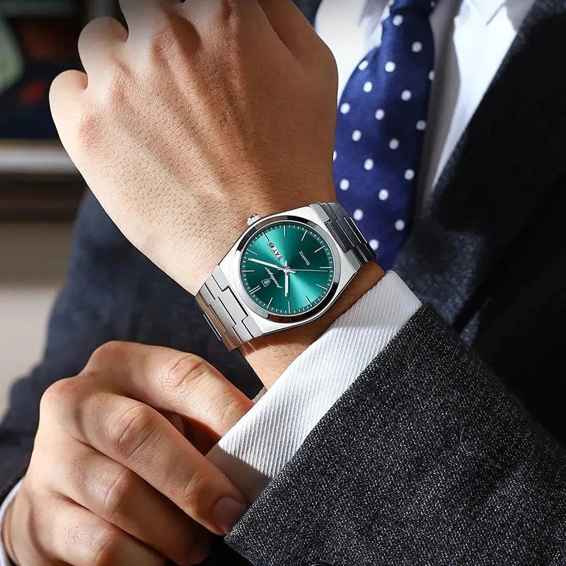 RELOJ HOMBRE SILVER/VERDE JADE PODEGAR