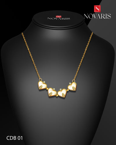COLLAR MUJER IMANTADO CORAZONES (CDB)