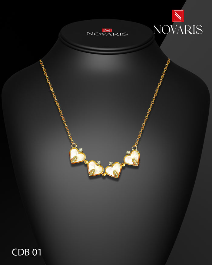 COLLAR MUJER IMANTADO CORAZONES (CDB)