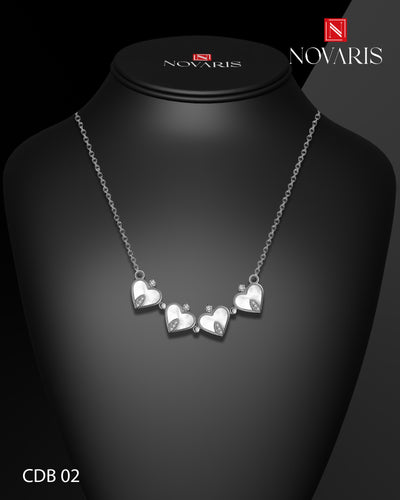 COLLAR MUJER IMANTADO CORAZONES (CDB)