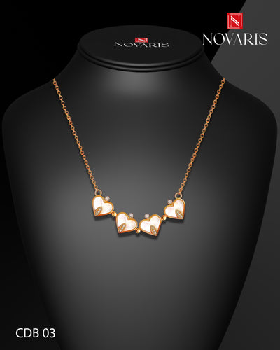 COLLAR MUJER IMANTADO CORAZONES (CDB)