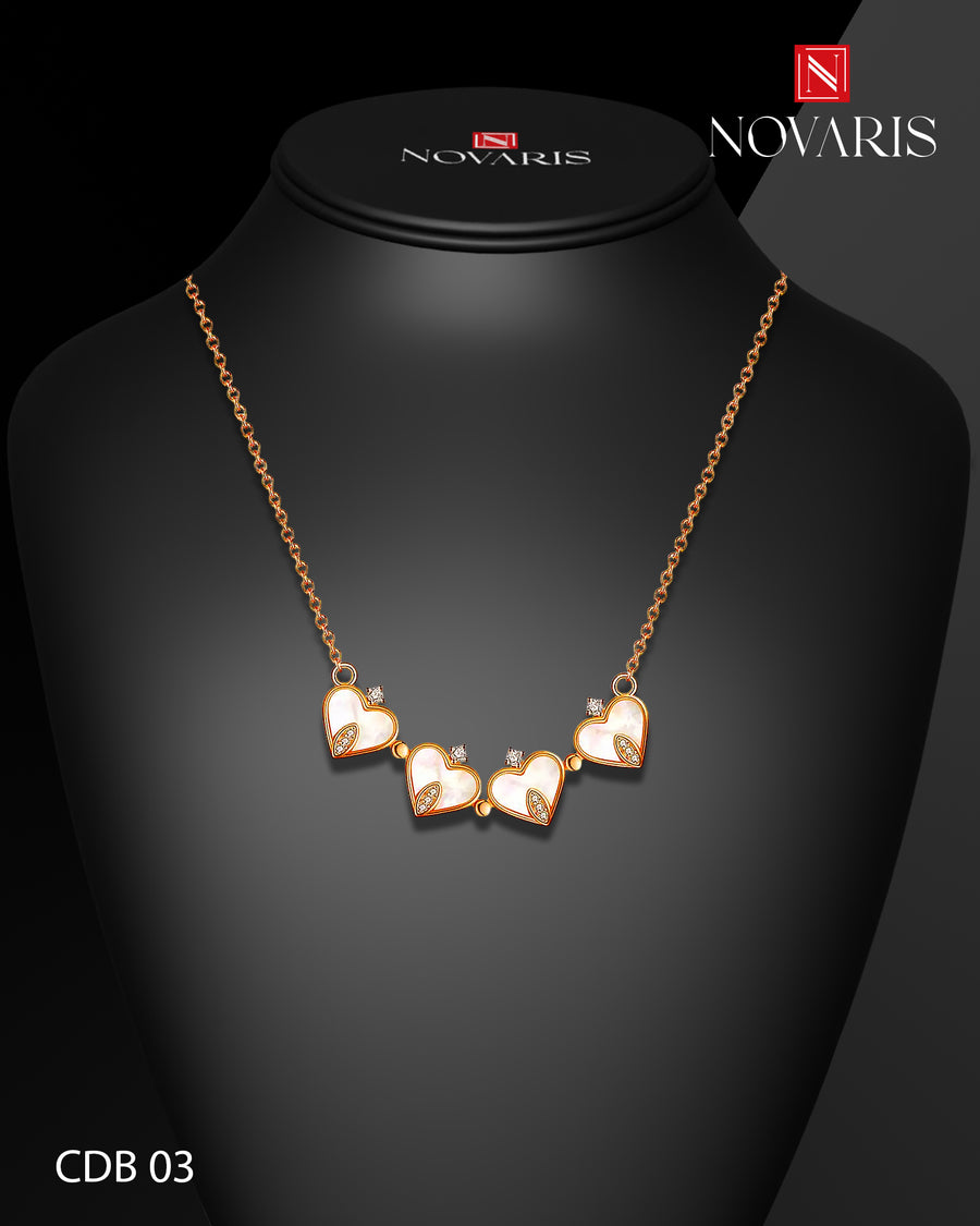 COLLAR MUJER IMANTADO CORAZONES (CDB)