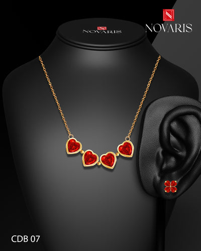 COLLAR MUJER IMANTADO CORAZONES (CDB)