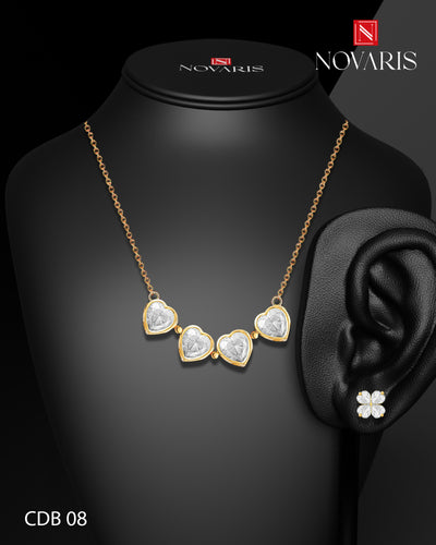 COLLAR MUJER IMANTADO CORAZONES (CDB)
