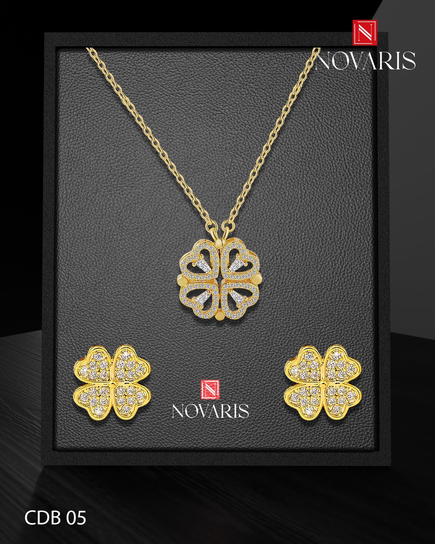 COLLAR MUJER IMANTADO CORAZONES (CDB)