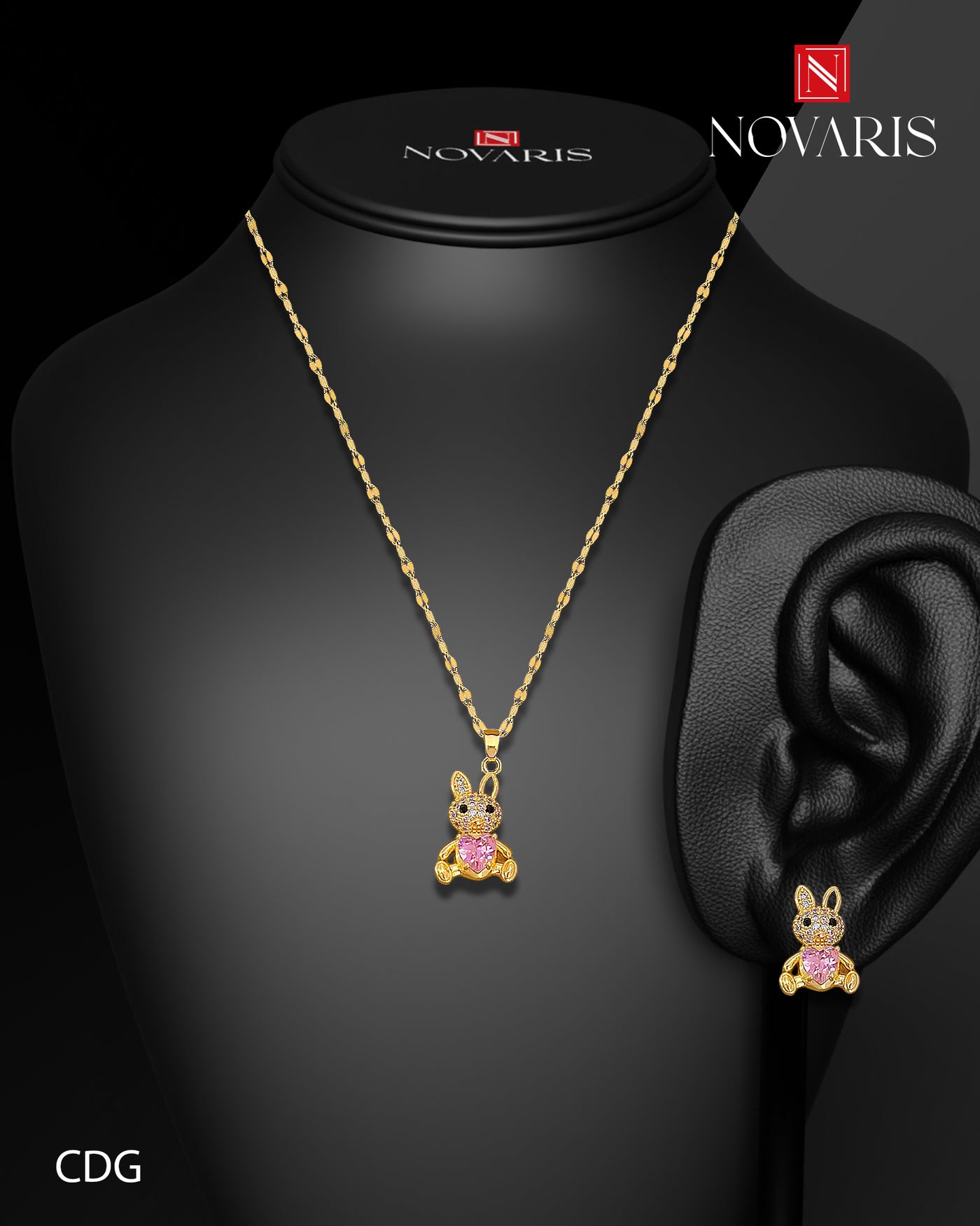 COLLAR MUJER CONEJO ROSA (CDG)