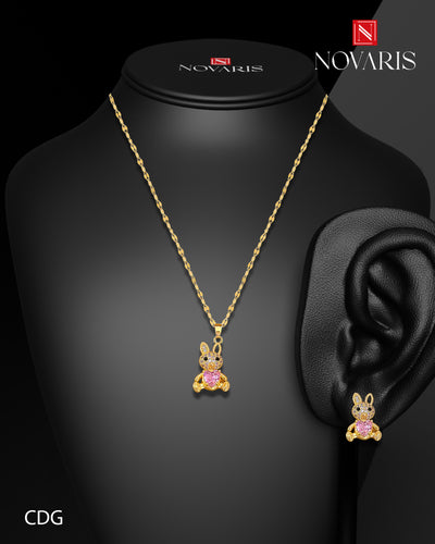 COLLAR MUJER CONEJO ROSA (CDG)