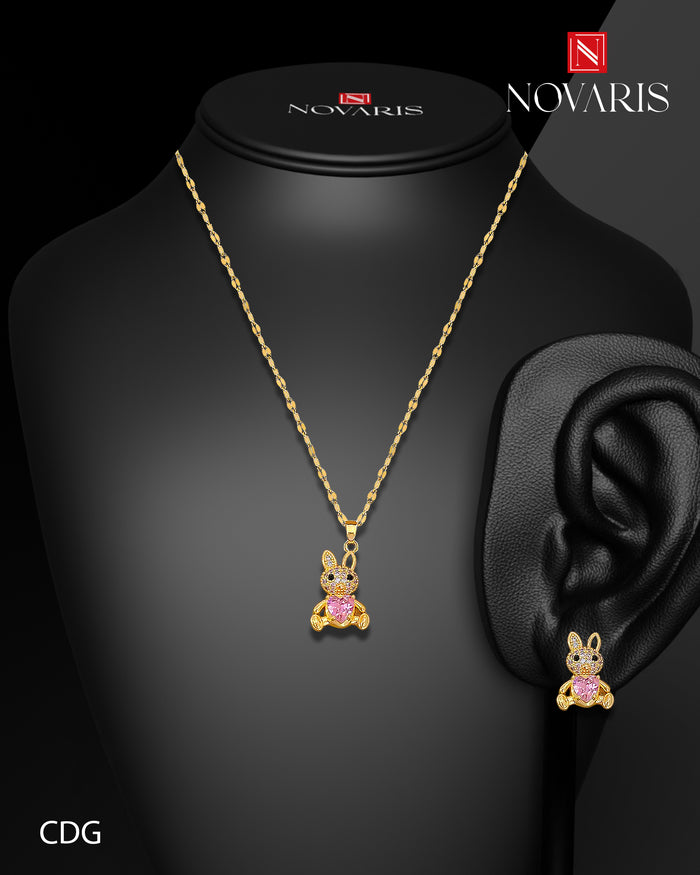 COLLAR MUJER CONEJO ROSA (CDG)