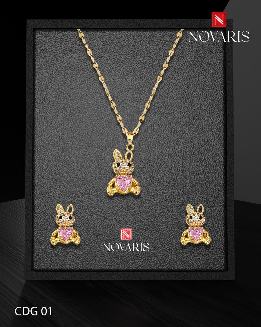 COLLAR MUJER CONEJO ROSA (CDG)