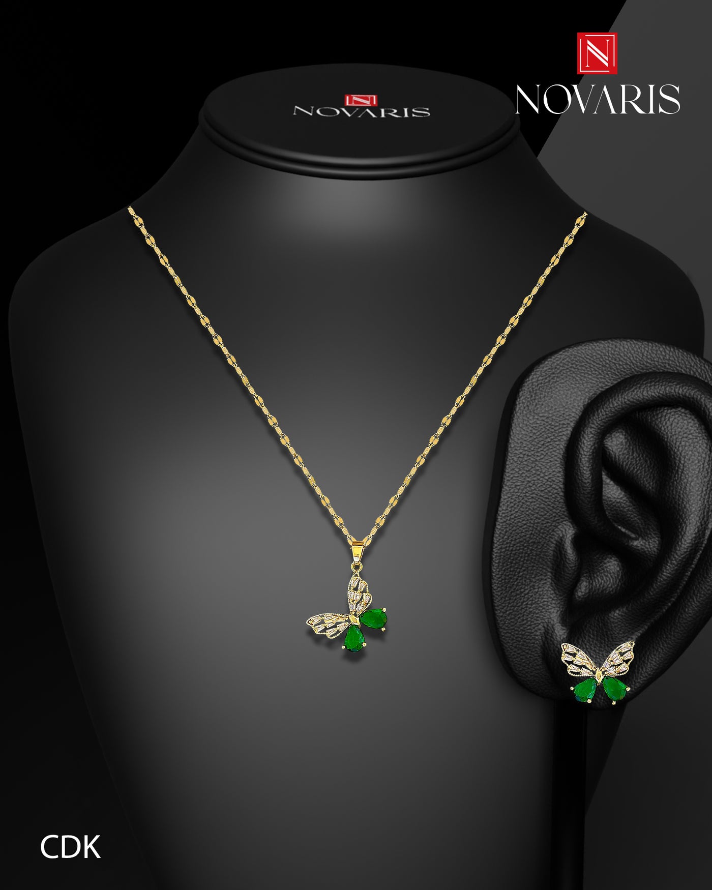 COLLAR MUJER MARIPOSA VERDE (CDK)