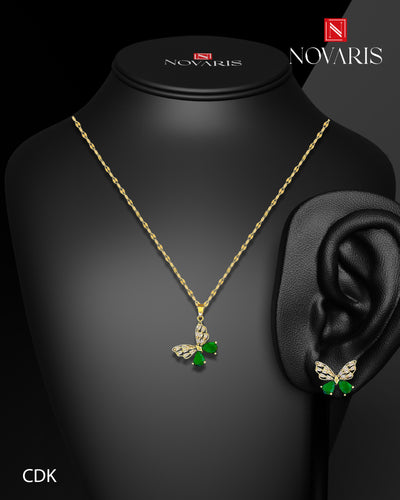 COLLAR MUJER MARIPOSA VERDE (CDK)