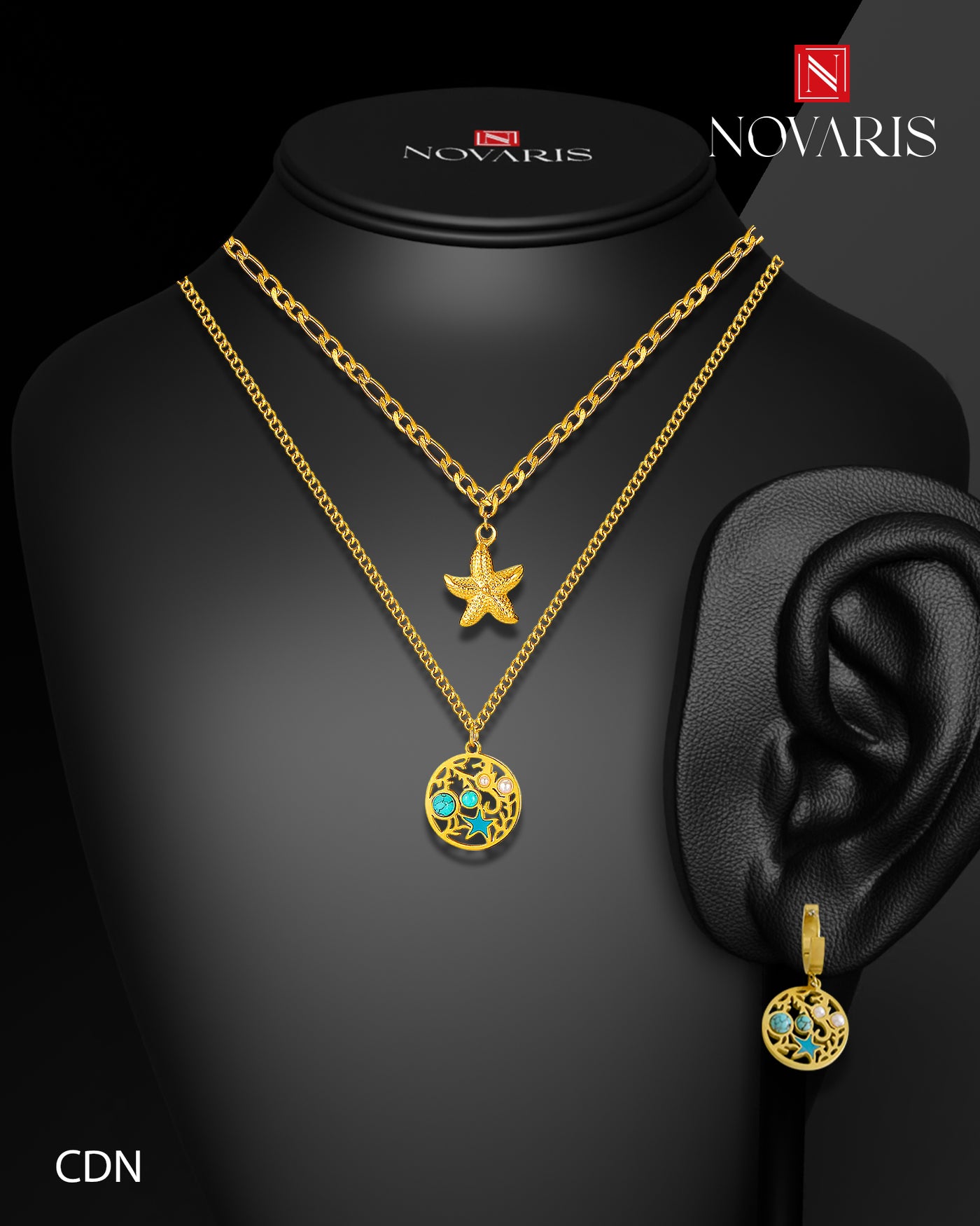 COLLAR MUJER ESTRELLA LUNAR (CDN)