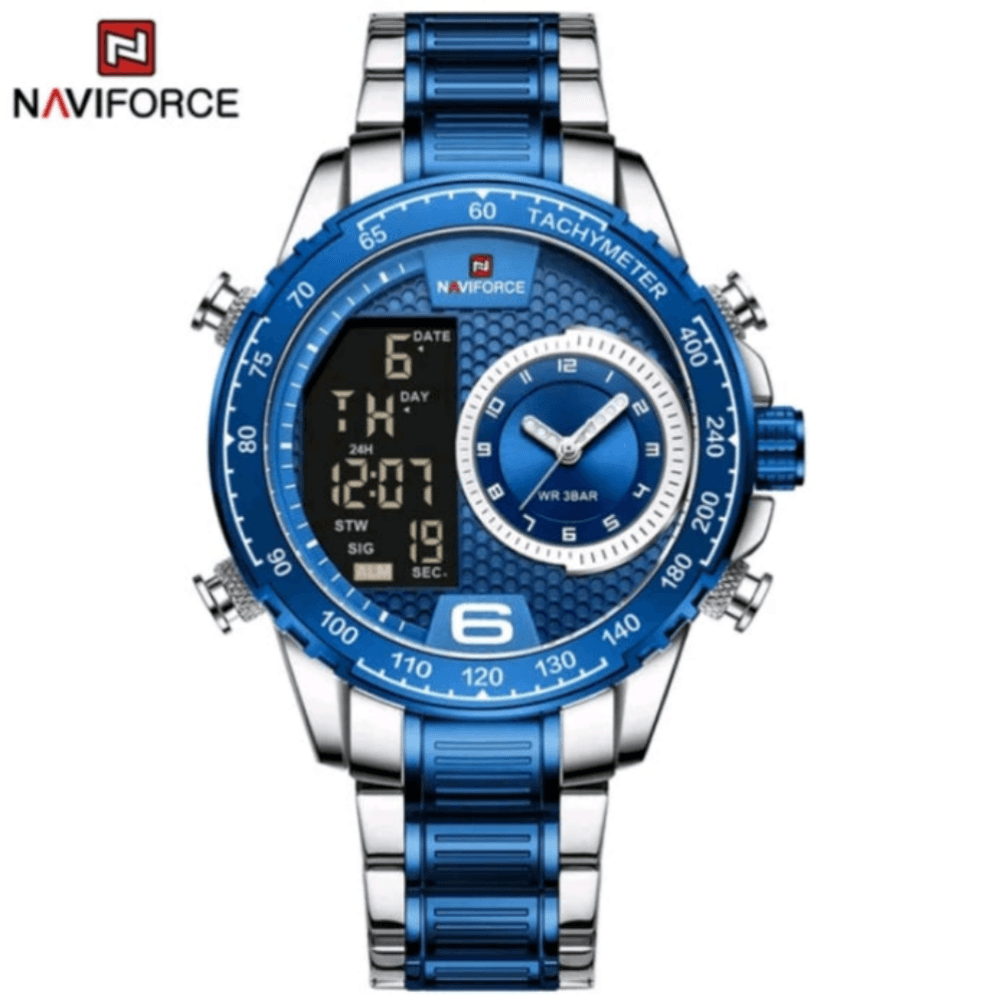 RELOJ HOMBRE PLATEADO/AZUL NAVIFORCE - NOVARIS