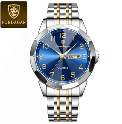 PAREJA RELOJ SILVER/AZUL PODEGAR (INCLUYE 2 RELOJES) - NOVARIS