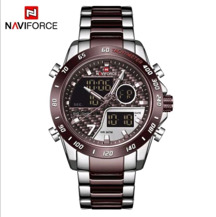 RELOJ HOMBRE SILVER/BROWN NAVIFORCE - NOVARIS