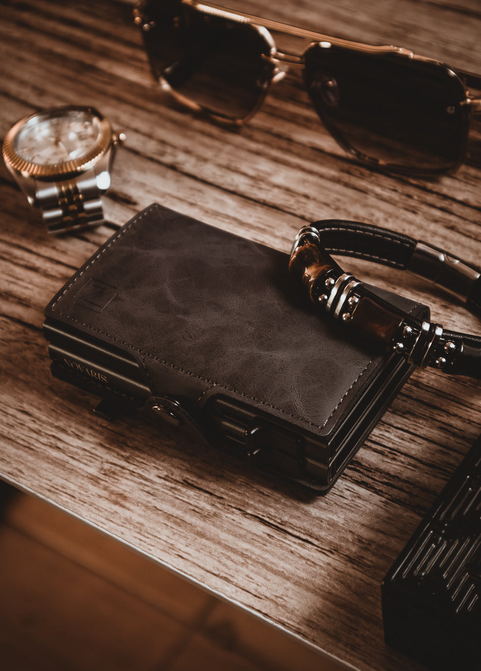 BILLETERA HOMBRE DUAL DELUXE GRAY (BHD02)