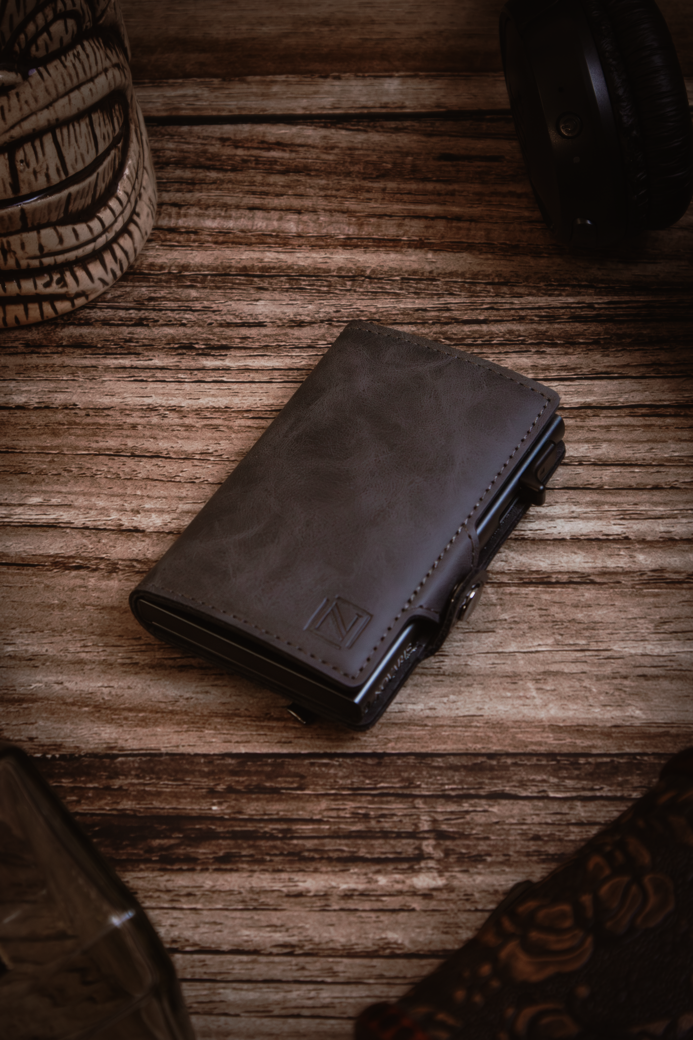 BILLETERA HOMBRE DELUXE GRAY (BHB02)