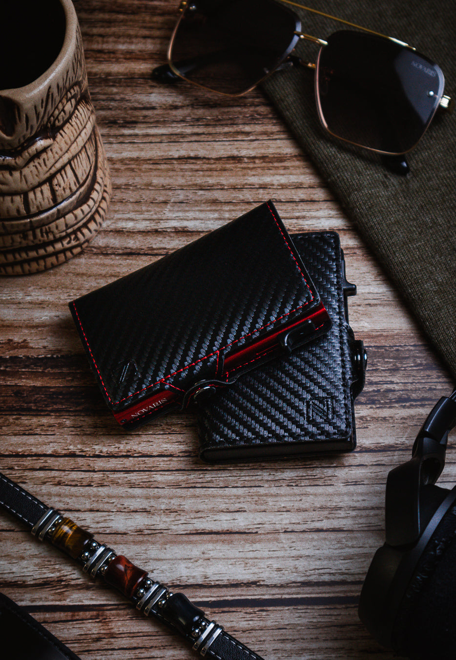 BILLETERA CARBON FIBER BLACK (BHA01)