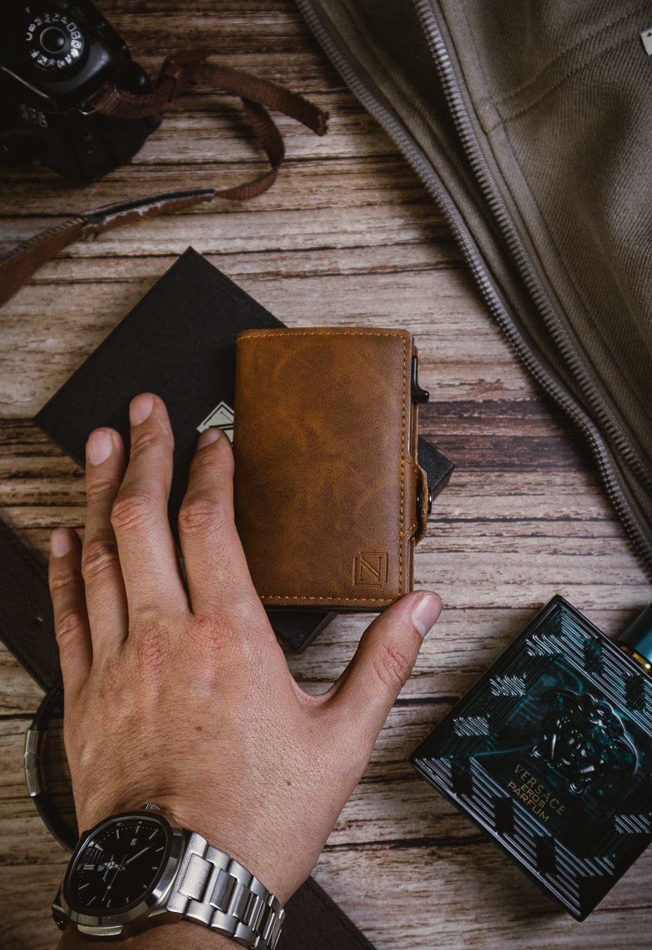 BILLETERA HOMBRE DELUXE LIGHT BROWN (BHB04)