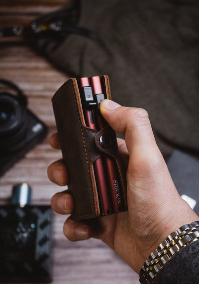 BILLETERA HOMBRE DUAL DELUXE DARK BROWN (BHD03)