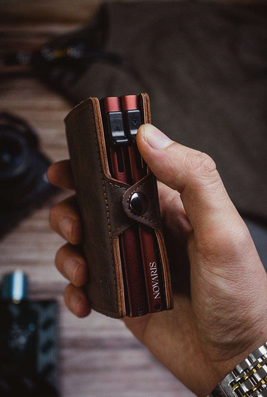 BILLETERA HOMBRE DUAL DELUXE DARK BROWN (BHD03)