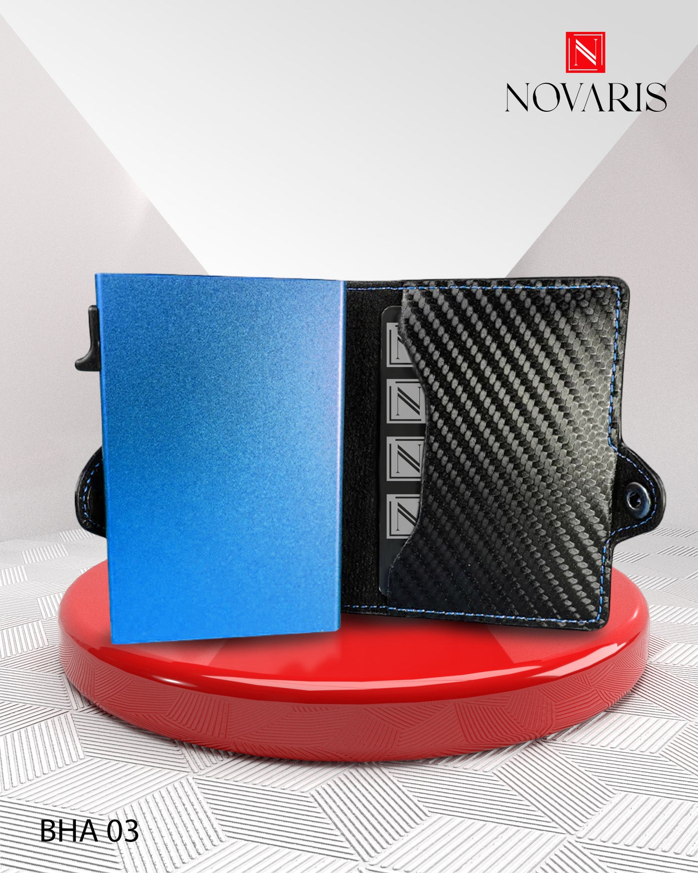 BILLETERA HOMBRE CARBON FIBER BLUE (BHA03)