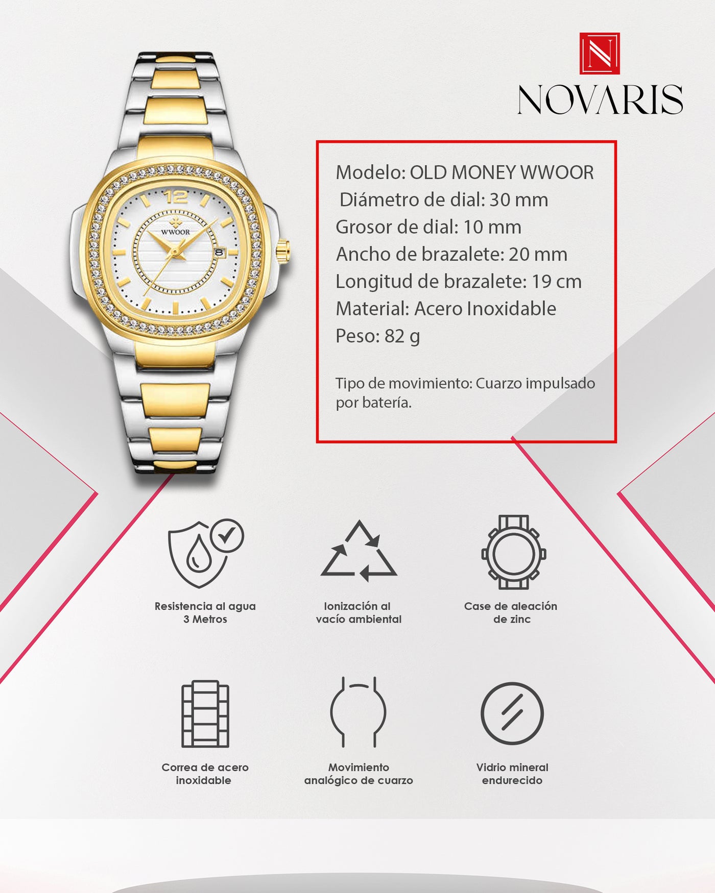 RELOJ DAMA OLD MONEY WWOOR (RDF)