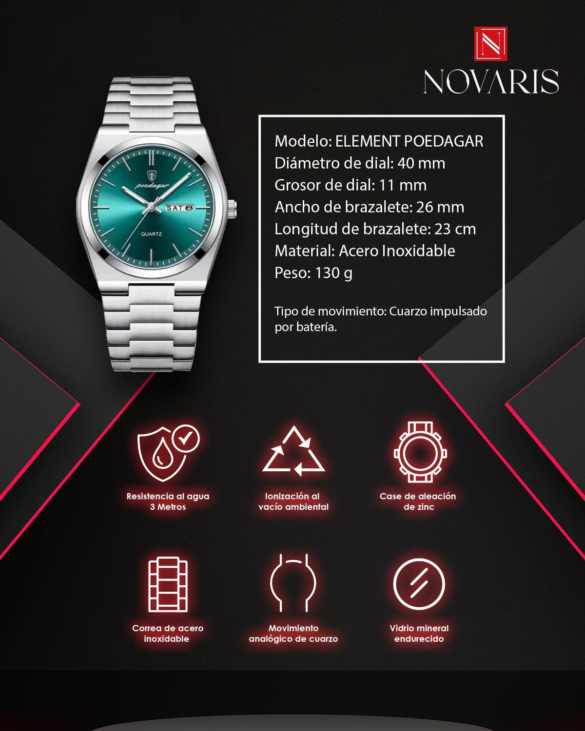 RELOJ HOMBRE ELEMENT POEDAGAR (RHB)