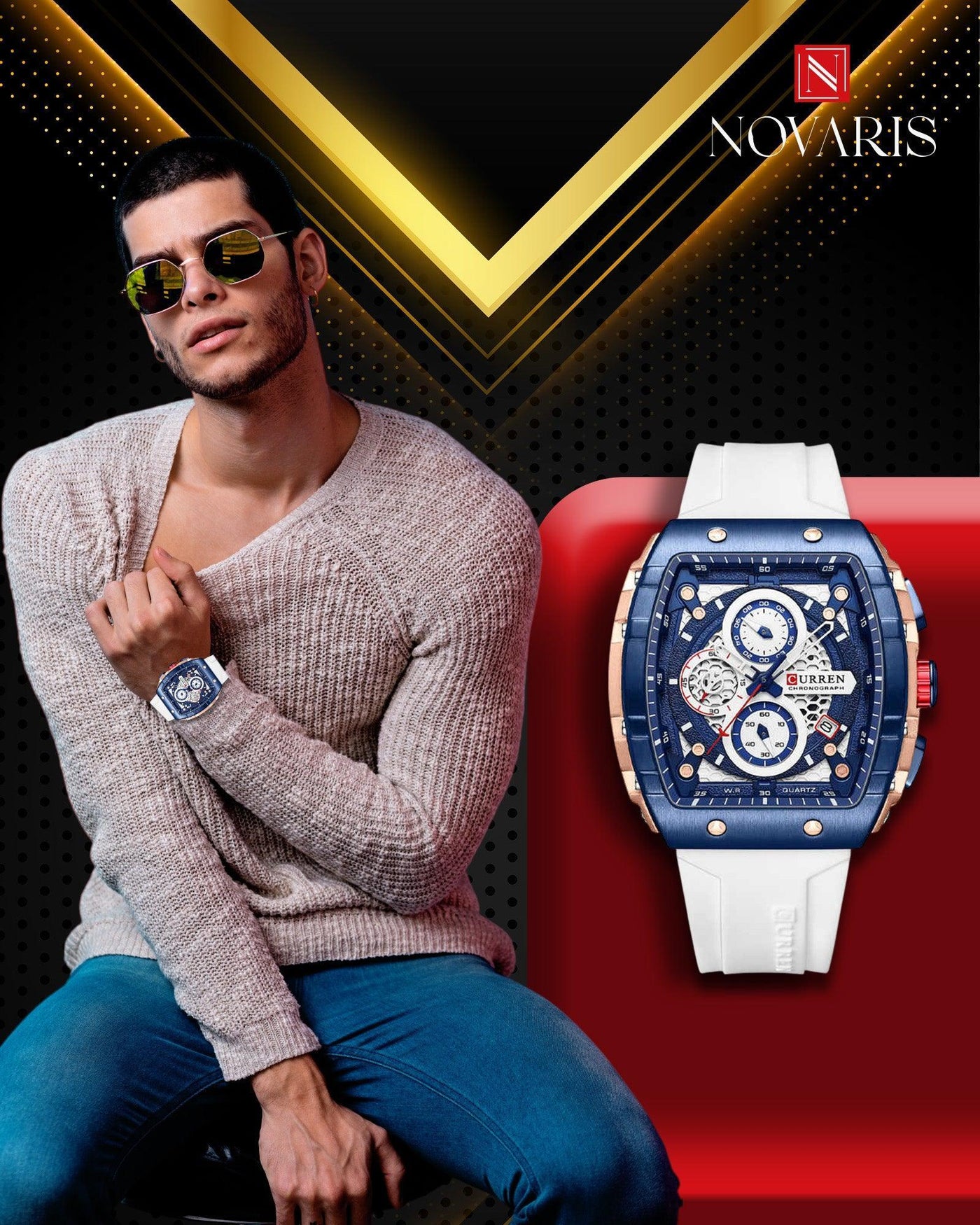 RELOJ HOMBRE STELLAR CURREN (RHR)
