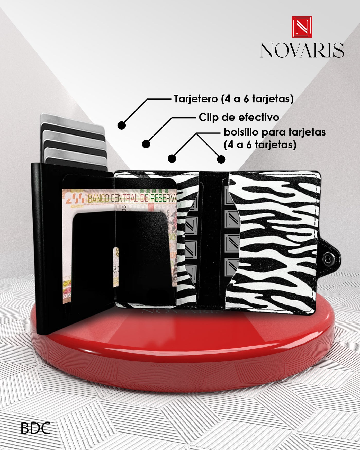 BILLETERA MUJER ZEBRA PRINT (BDC)
