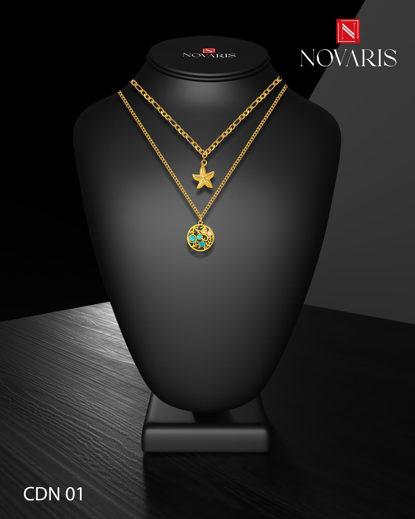 COLLAR MUJER ESTRELLA LUNAR (CDN)