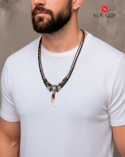 COLLAR HOMBRE COLMILLO BLANCO (CHN)