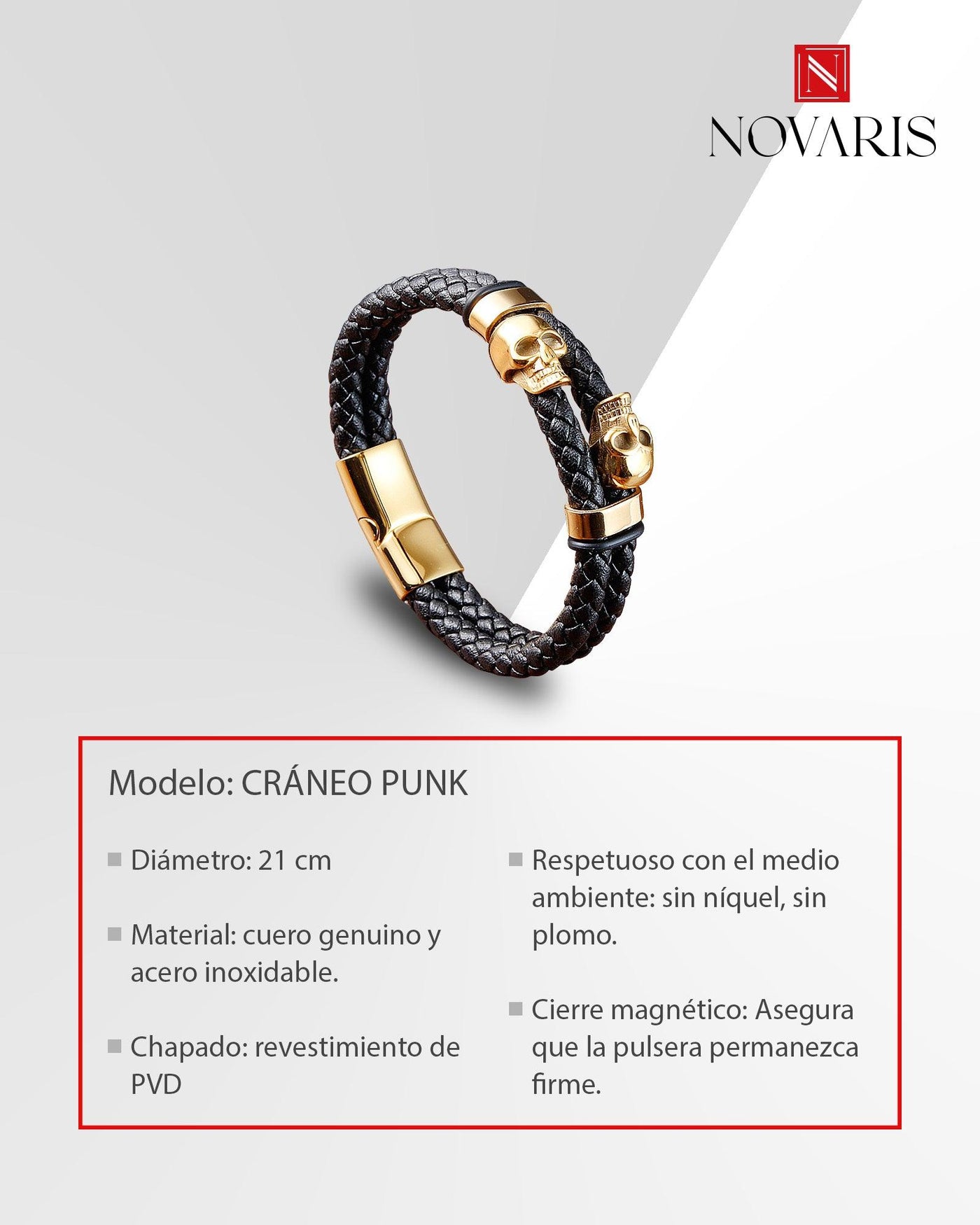 PULSERA HOMBRE CRANEO (PHB)