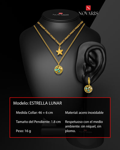 COLLAR MUJER ESTRELLA LUNAR (CDN)