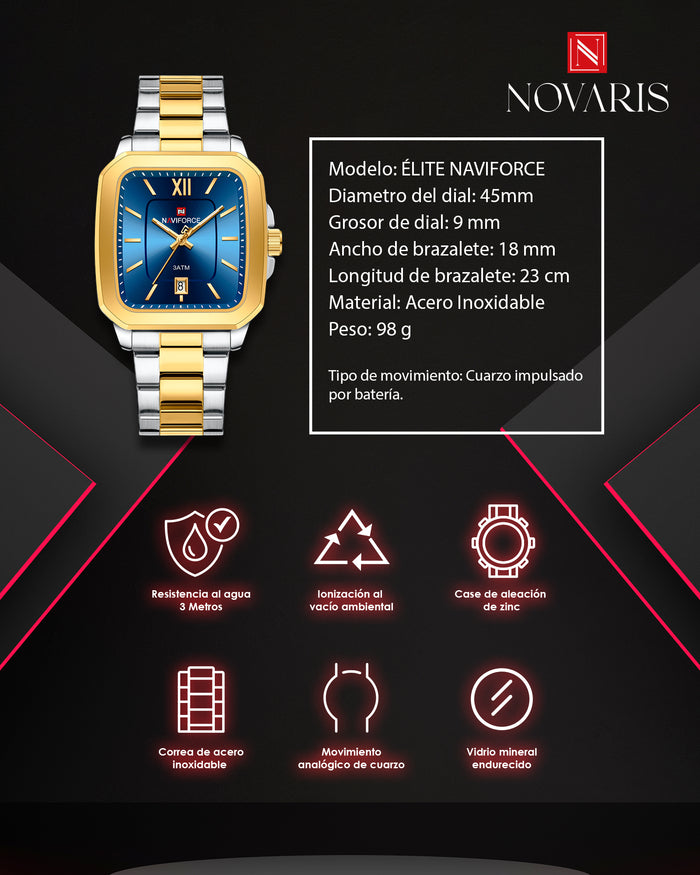 RELOJ HOMBRE ÉLITE NAVIFORCE (RHZ)