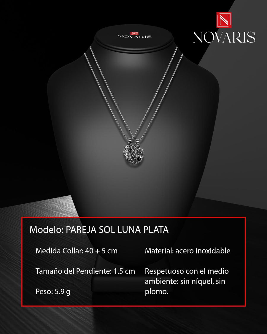 COLLARES PAREJA SOL Y LUNA SILVER (CPF)