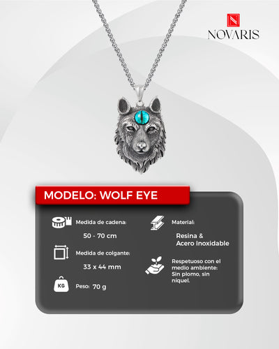 COLLAR HOMBRE WOLF EYE (CHR)