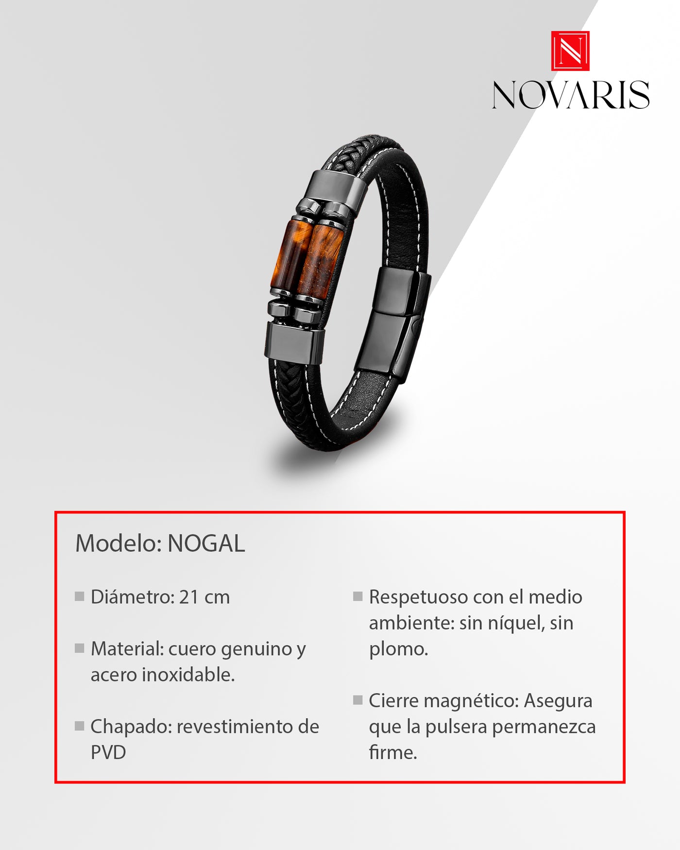 PULSERA HOMBRE NOGAL (PHZ)