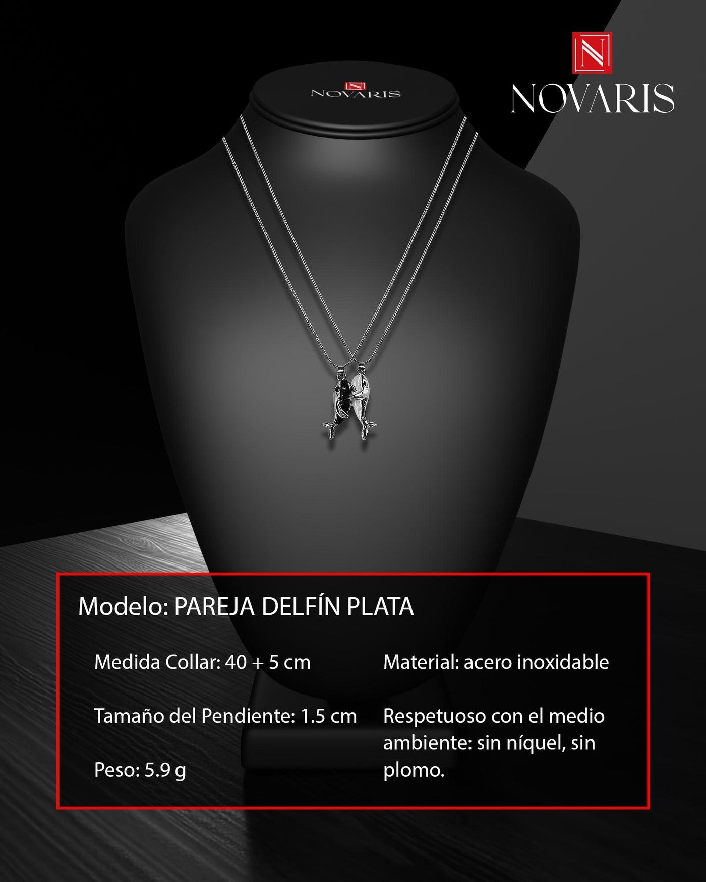 COLLARES PAREJA DELFINES PLATA (CPD)