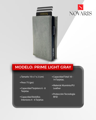 BILLETERA PRIME LIGHT GRAY (BHF 04)